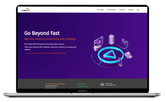Company profile site built for PT Graha Multimedia Nusantara